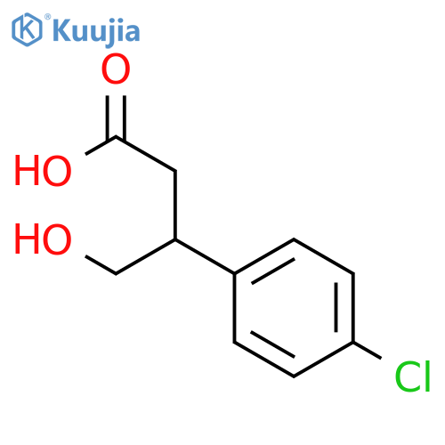 3-(4-chlorophenyl)-4-hydroxybutyric acid structure