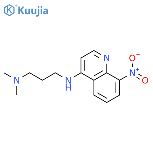 1,3-PROPANEDIAMINE, N,N-DIMETHYL-N'-(8-NITRO-4-QUINOLINYL)- structure