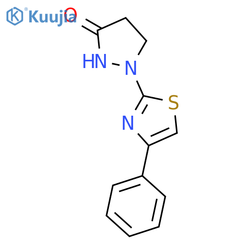 3-PYRAZOLIDINONE, 1-(4-PHENYL-2-THIAZOLYL)- structure