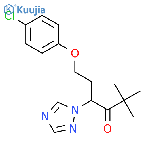 3-HEXANONE, 6-(4-CHLOROPHENOXY)-2,2-DIMETHYL-4-(1H-1,2,4-TRIAZOL-1-YL)- structure