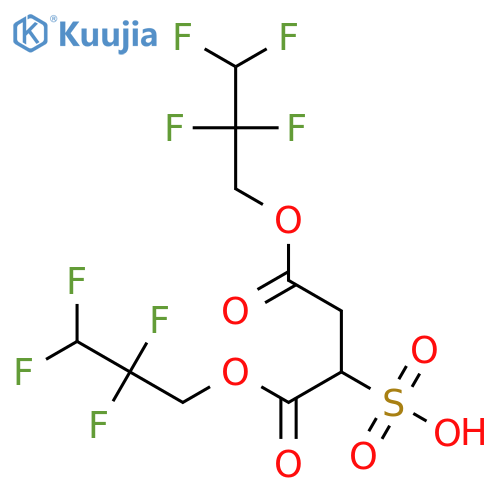 butanedioic acid, 2-sulfo-, 1,4-bis(2,2,3,3-tetrafluoropropyl) ester structure