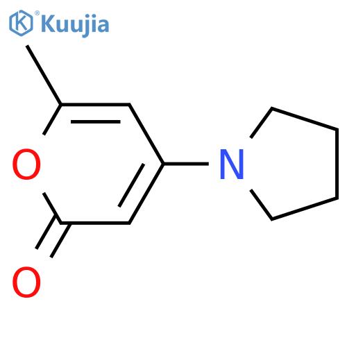 2H-Pyran-2-one, 6-methyl-4-(1-pyrrolidinyl)- structure