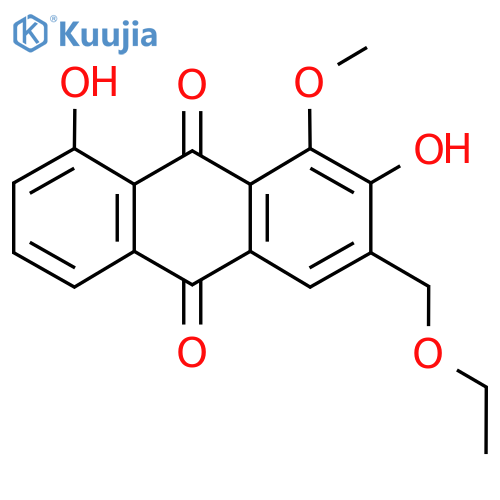 2,8-Dihydroxy-3-ethoxymethyl-1-methoxyanthraquinone structure
