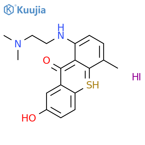 1-{[2-(dimethylamino)ethyl]amino}-7-hydroxy-4-methyl-9H-thioxanthen-9-one structure