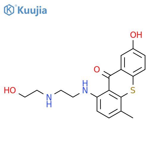 7-hydroxy-1-({2-[(2-hydroxyethyl)amino]ethyl}amino)-4-methyl-9H-thioxanthen-9-one structure