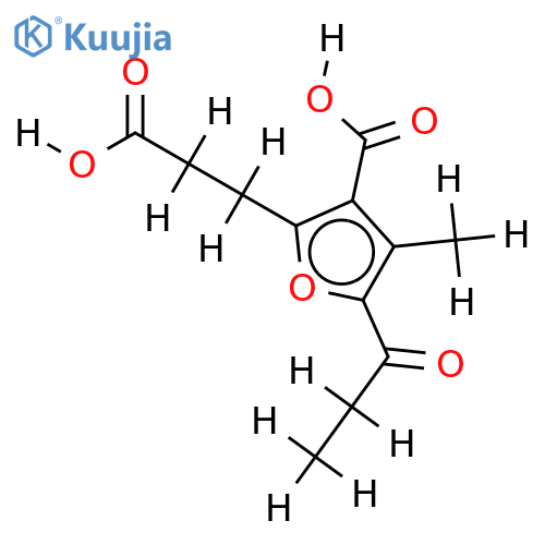 3-Carboxy-4-methyl-5-(1-oxopropyl)-2-furanpropansaeure structure