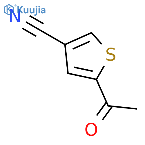 3-Thiophenecarbonitrile,5-acetyl- structure