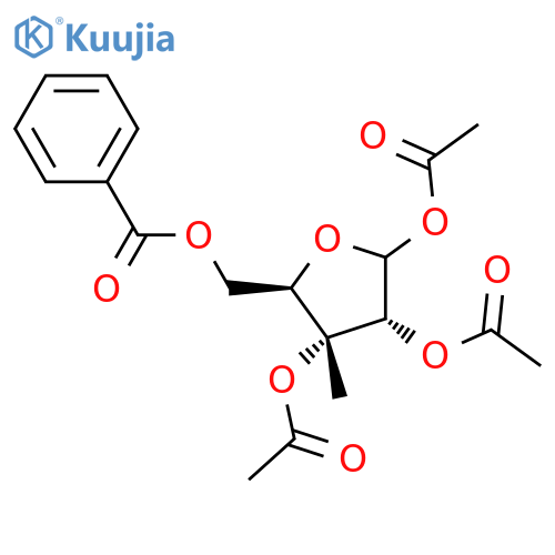D-Ribofuranose, 3-C-methyl-, 1,2,3-triacetate 5-benzoate structure