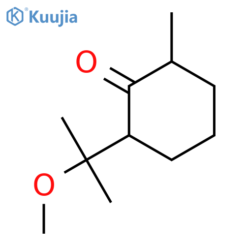 Cyclohexanone, 2-(1-methoxy-1-methylethyl)-6-methyl- structure
