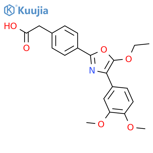 {4-[4-(3,4-dimethoxyphenyl)-5-ethoxy-1,3-oxazol-2-yl]phenyl}acetic acid structure