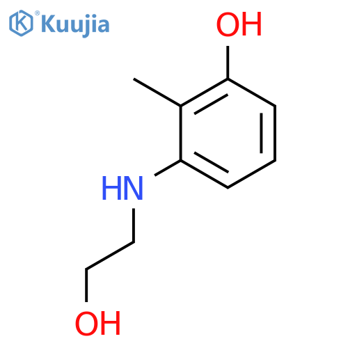 Phenol, 3-[(2-hydroxyethyl)amino]-2-methyl- structure