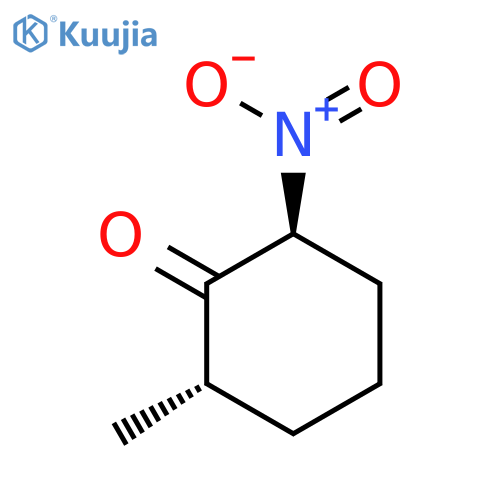 Cyclohexanone, 2-methyl-6-nitro-, trans- structure