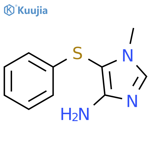1H-Imidazol-4-amine,1-methyl-5-(phenylthio)-(9CI) structure