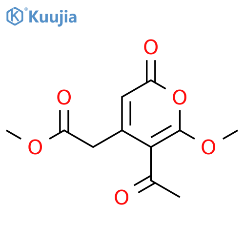 2H-Pyran-4-acetic acid, 5-acetyl-6-methoxy-2-oxo-, methyl ester structure
