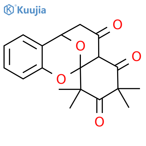 5,11a-Epoxy-11aH-dibenz[b,g]oxocin-7,8,10(7aH,9H,11H)-trione, 5,6-dihydro-9,9,11,11-tetramethyl- (9CI) structure