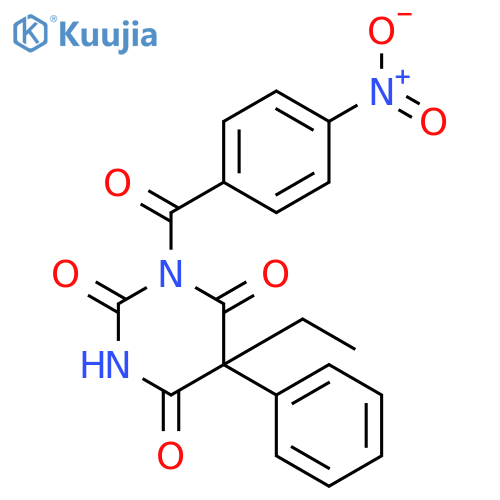 2,4,6(1H,3H,5H)-Pyrimidinetrione, 5-ethyl-1-(4-nitrobenzoyl)-5-phenyl- structure