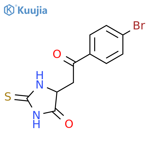 4-Imidazolidinone, 5-[2-(4-bromophenyl)-2-oxoethyl]-2-thioxo- structure