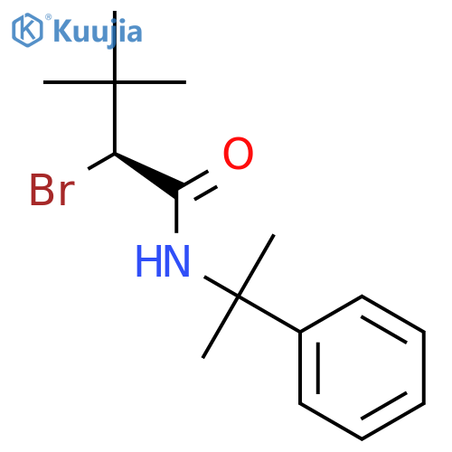 Butanamide, 2-bromo-3,3-dimethyl-N-(1-methyl-1-phenylethyl)-, (S)- structure