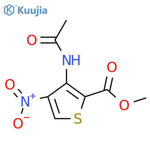 Methyl 3-acetamido-4-nitrothiophene-2-carboxylate structure