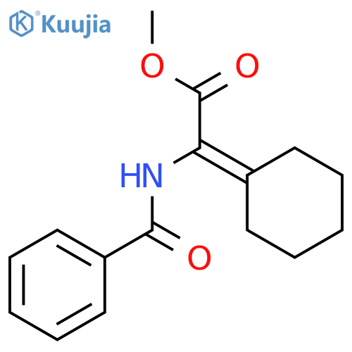 Acetic acid, (benzoylamino)cyclohexylidene-, methyl ester structure