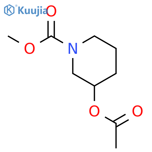 1-Piperidinecarboxylic acid, 3-(acetyloxy)-, methyl ester structure