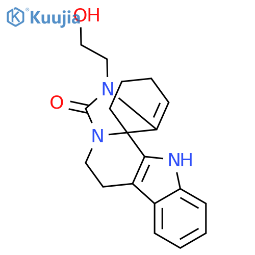 5-(2-hydroxyethyl)-1,2,3,5,9,14-hexahydro-6H,8H-indolo[2'',3'':3,4]pyrido[1,2-c]benzimidazol-6-one structure