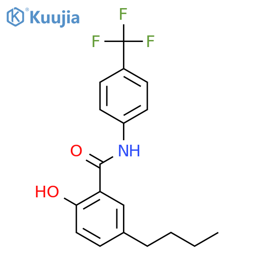 Benzamide, 5-butyl-2-hydroxy-N-[4-(trifluoromethyl)phenyl]- structure