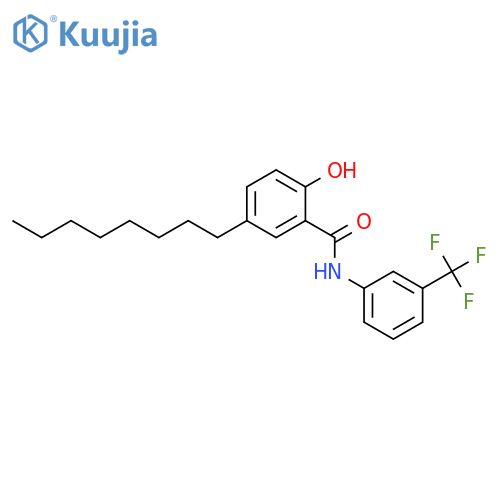 Benzamide, 2-hydroxy-5-octyl-N-[3-(trifluoromethyl)phenyl]- structure