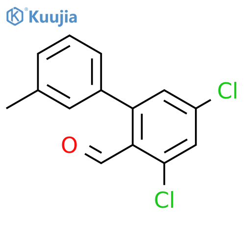 [1,1'-Biphenyl]-2-carboxaldehyde, 3,5-dichloro-3'-methyl- structure