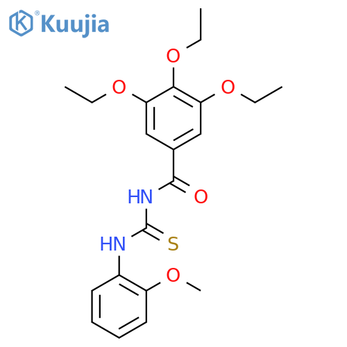Benzamide, 3,4,5-triethoxy-N-[[(2-methoxyphenyl)amino]thioxomethyl]- structure