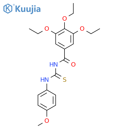 Benzamide, 3,4,5-triethoxy-N-[[(4-methoxyphenyl)amino]thioxomethyl]- structure