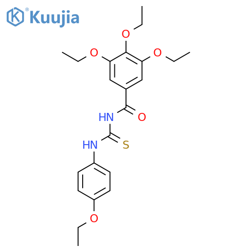 Benzamide, 3,4,5-triethoxy-N-[[(4-ethoxyphenyl)amino]thioxomethyl]- structure