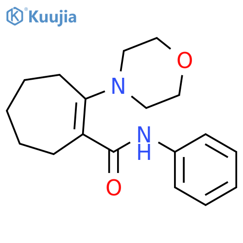 1-CYCLOHEPTENE-1-CARBOXAMIDE, 2-(4-MORPHOLINYL)-N-PHENYL- structure