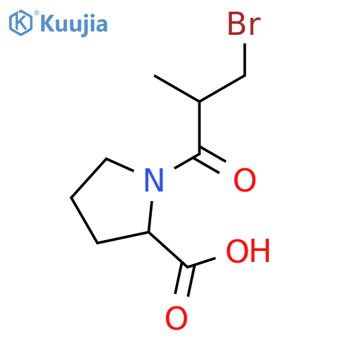 (R)-1-(3-Bromo-2-methyl-1-oxopropyl)-L-proline structure