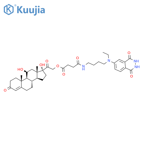 Cortisol-21-hemisuccinate-aminobutylethylisoluminol structure