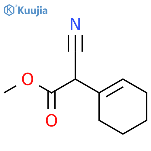 1-Cyclohexene-1-aceticacid, a-cyano-, methyl ester structure