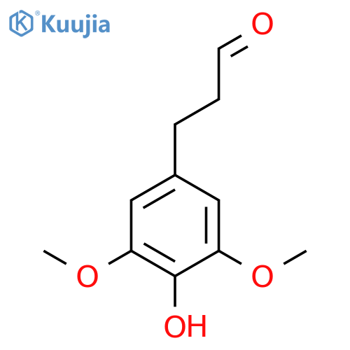 3-(4-hydroxy-3,5-dimethoxyphenyl)propanal structure