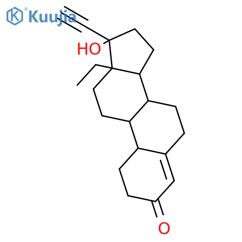 (8R,9S,10R,13S,14S,17S)-13-ethyl-17-ethynyl-17-hydroxy-1,2,6,7,8,9,10,11,12,14,15,16-dodecahydrocyclopenta[a]phenanthren-3-one structure