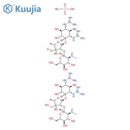 D-Streptamine, O-2-deoxy-2-(methylamino)-α-L-glucopyranosyl-(1→2)-O-5-deoxy-3-C-formyl-α-L-lyxofuranosyl-(1→4)-N,N'-bis(aminoiminomethyl)-, sulfate (2:3) (salt), mixt. with O-2-deoxy-2-(methylamino)-α-L-glucopyranosyl-(1→2)-O-5-deoxy-3-C-(hydroxymethyl)-α-L-lyxofuranosyl-(1→4)-N,N'-bis(aminoiminomet... structure