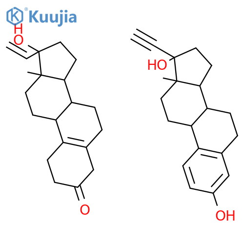 (17beta)-17-ethenyl-17-hydroxyestr-5(10)-en-3-one - (17beta)-17-ethynylestra-1,3,5(10)-triene-3,17-diol (1:1) structure