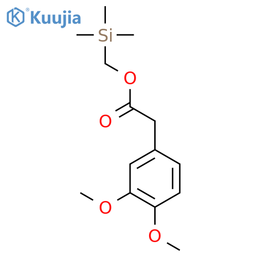 (trimethylsilyl)methyl (3,4-dimethoxyphenyl)acetate structure