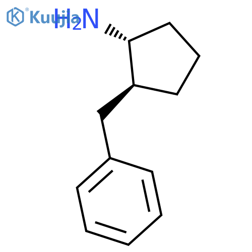 Cyclopentanamine, 2-(phenylmethyl)-, trans- structure