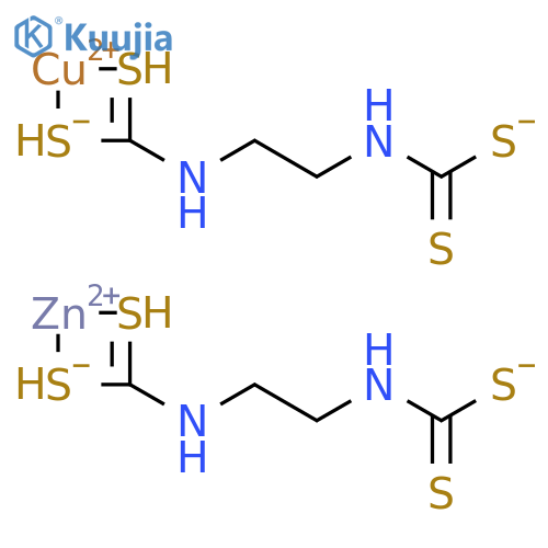 Copper, [[2-[(dithiocarboxy)amino]ethyl]carbamodithioato(2-)-κS,κS']-, mixt. with [[2-[(dithiocarboxy)amino]ethyl]carbamodithioato(2-)-κS,κS']zinc (9CI) structure
