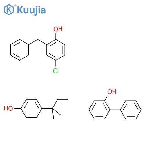 [1,1'-Biphenyl]-2-ol, mixt. with 4-chloro-2-(phenylmethyl)phenol and 4-(1,1-dimethylpropyl)phenol structure
