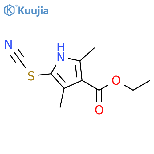 1H-Pyrrole-3-carboxylicacid,2,4-dimethyl-5-thiocyanato-,ethylester(9CI) structure