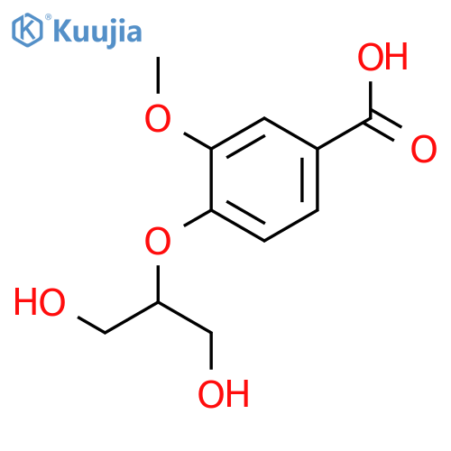 Benzoic acid, 4-[2-hydroxy-1-(hydroxymethyl)ethoxy]-3-methoxy- structure