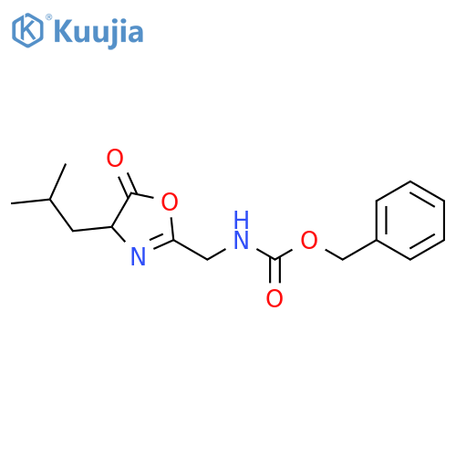 Carbamic acid, [[4,5-dihydro-4-(2-methylpropyl)-5-oxo-2-oxazolyl]methyl]-, phenylmethyl ester (9CI) structure