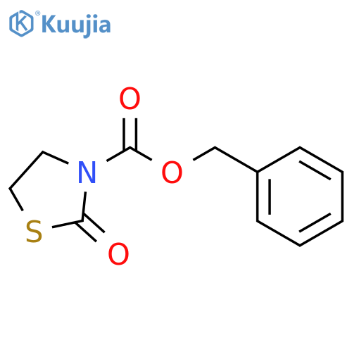 3-Thiazolidinecarboxylic acid, 2-oxo-, phenylmethyl ester structure