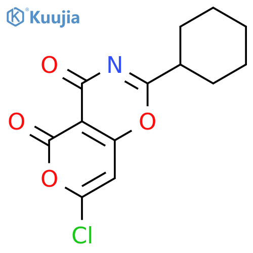 4H,5H-PYRANO[3,4-E]-1,3-OXAZINE-4,5-DIONE, 7-CHLORO-2-CYCLOHEXYL- structure