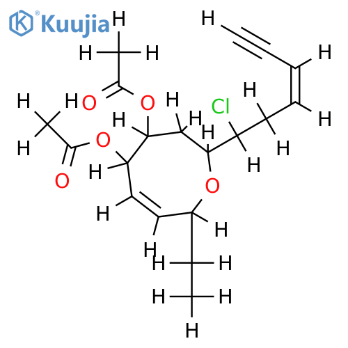 (3Z,6xi,9R,10R)-6-chlorolauthisa-3,11-dien-1-yne-9,10-diyl diacetate structure
